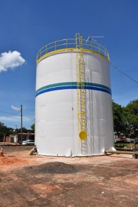 Águas Guariroba realiza obras de substituição de reservatórios metálicos em bairros da Capital