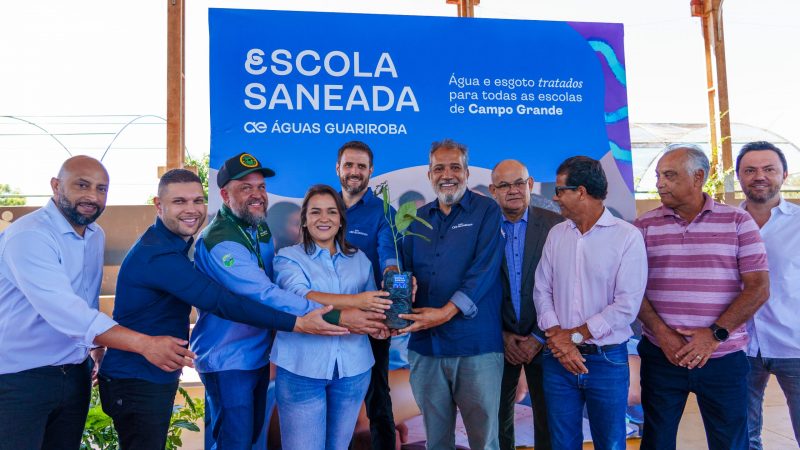 Águas Guariroba lança obras do programa Escola Saneada em Rochedinho